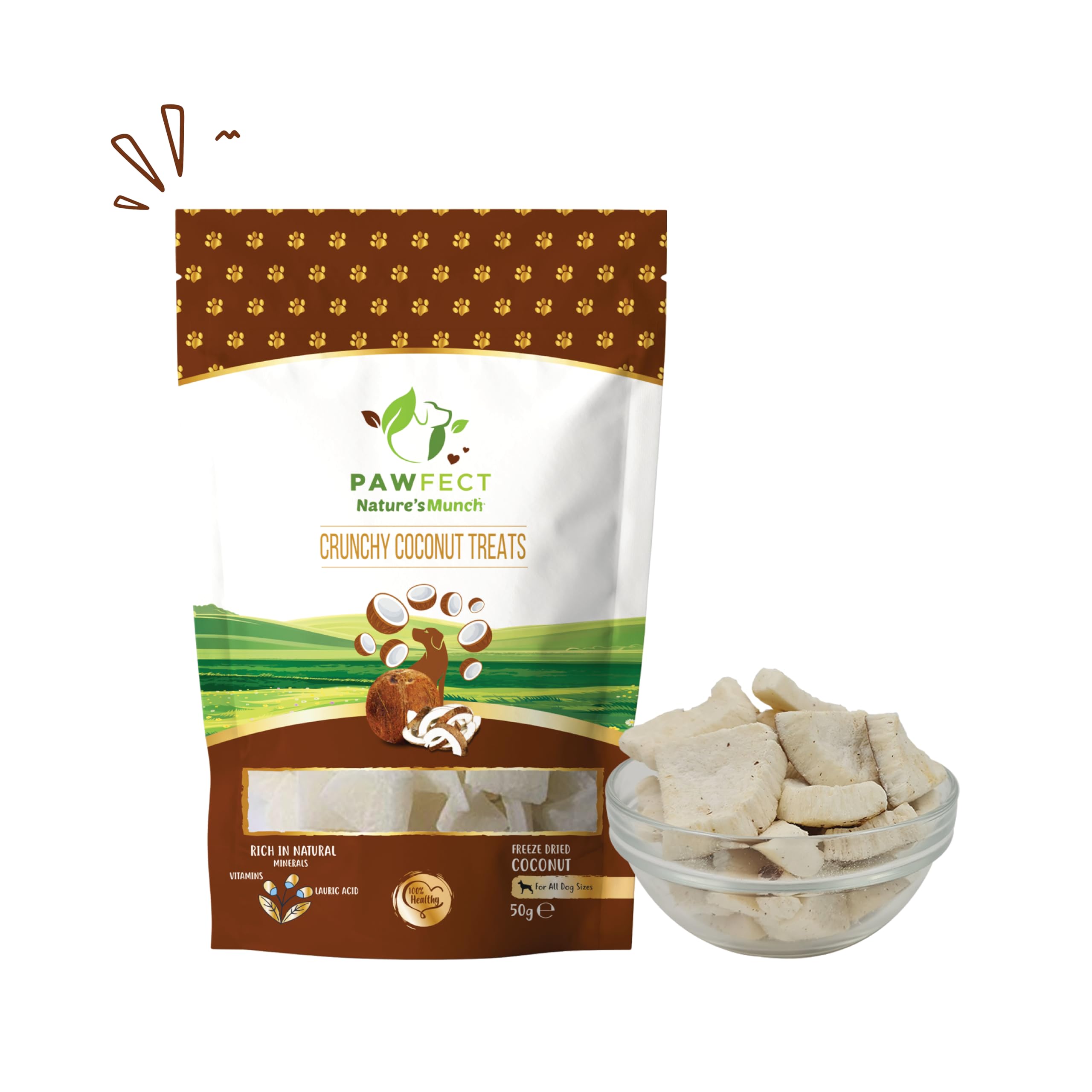 Pawfect Foods Nature's Much Freeze Dried Crunchy Coconut Treats