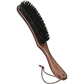 BFWood Clothes Brush, Boar Bristle Lint Brush for Suits, Cashmere, Wool, Velvet, Suede and Pet Hair, Large Black Walnut Wood Handle