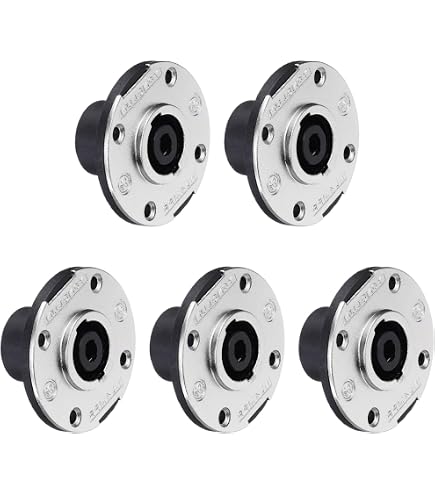 Lot 4 Connecteurs Châssis 4 Pôles Speakon - Compatibles Neutrik NL4 Série
