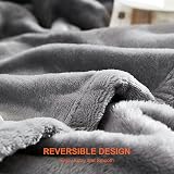 EHEYCIGA Fleece Blanket Extra Large King 270x230cm Grey Throw view 5
