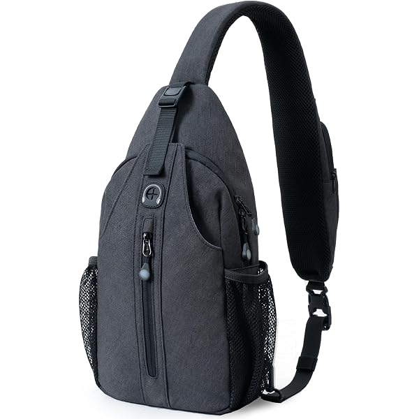 Unisex Crossbody Sling Bag – Chest Shoulder Backpack Fanny Pack In Blue