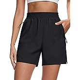 MAGCOMSEN Women's 5" Hiking Cargo Shorts UPF 50+ Quick Dry Lightweight Golf Athletic Casual Summer Shorts with Pockets