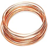 99.9% Pure Copper Wire, 20 Gauge, Square, Dead Soft, 25FT by CRAFT WIRE | 99.9% Pure Copper Wire for Jewelry Making, Wire Wrapping, Pure Copper, CDA #110, Craft, High Quality Made in USA