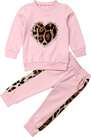 baby girl leopard print tracksuit