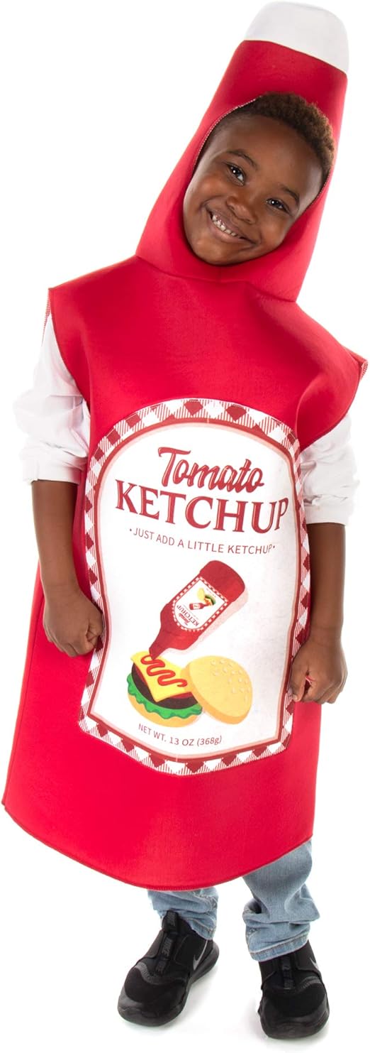 Tomato Ketchup Bottle Childrens Halloween Costume Fun Food Kids Outfit (YL) Amazon.ca