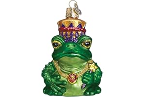 Old World Christmas Sea and Water Animals Glass Blown Ornaments for Christmas Tree Frog King