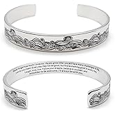 Dczosily Inspirational Bracelets for Women Stainless Steel Cuff Bracelet Engraved Jewelry Motivational Bangles Personalized Gifts for Best Friend/Mom