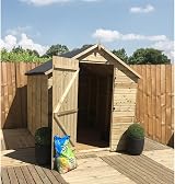 5x6 Pressure Treated Wooden Garden Shed Apex Double Door 1 Window T&G Shed 5ft view 2
