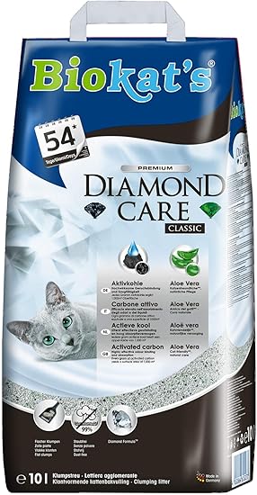 Biokat S Diamond Care Classic Litiere Pour Chats Litiere Agglomerante De Qualite Superieure Pour Chats Au Charbon Actif Et A L Aloe Vera 1 Sac En Papier 1 X 10 L Amazon Fr Animalerie