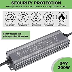 24V 200W LED Driver, Waterproof IP67 LED Power