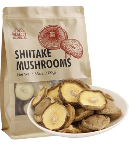 Amazon.com: VIGOROUS MOUNTAINS Dried Shiitake Mushrooms for