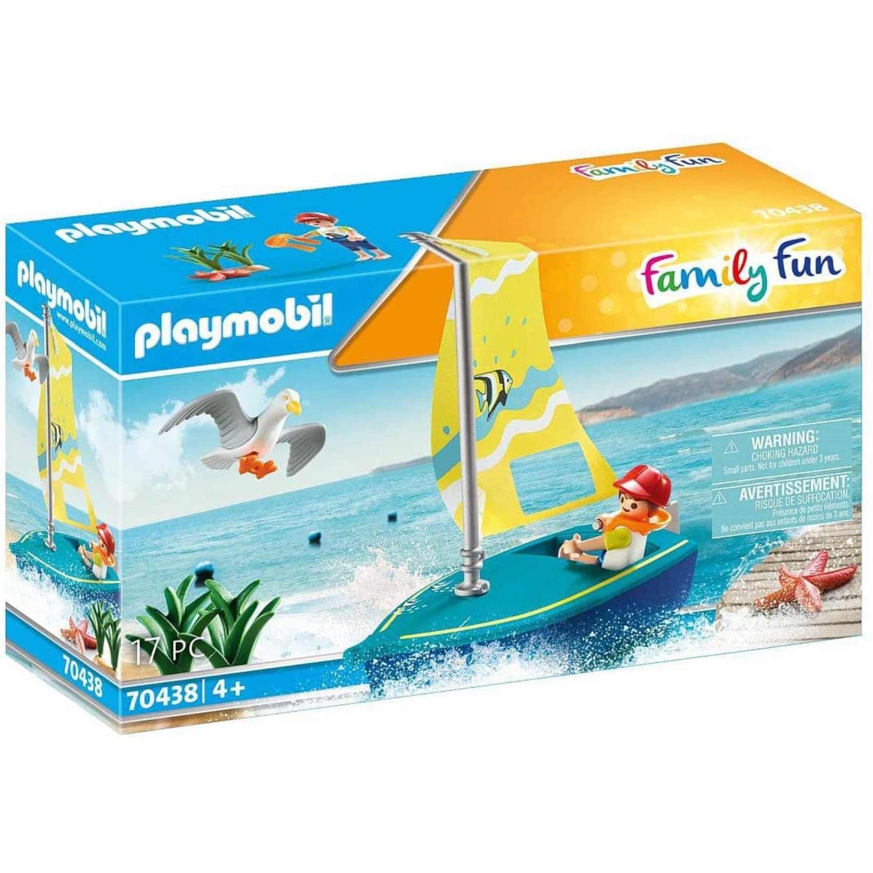 Playmobil 70438 Family Fun Beach Hotel Sailboat, for Children Ages 4+, Fun Imaginative Role-Play, PlaySets Suitable for Children Ages 4+