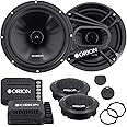 ORION Cobalt Series CB65C 2-Way Car Audio Component System - 6.5” Speakers, Full Range, Enhanced Bass, 280W, 4 Ohms, Easy Installation, 1” Silk Dome Tweeter, External Passive Crossover (Pair)