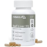FIQ Formula IQ - Beef Liver IQ - Beef Liver Capsules - Supports Energy Production - Natural Iron, Copper, Vitamin A, & Vitamin B - High Absorption - 120 Capsules