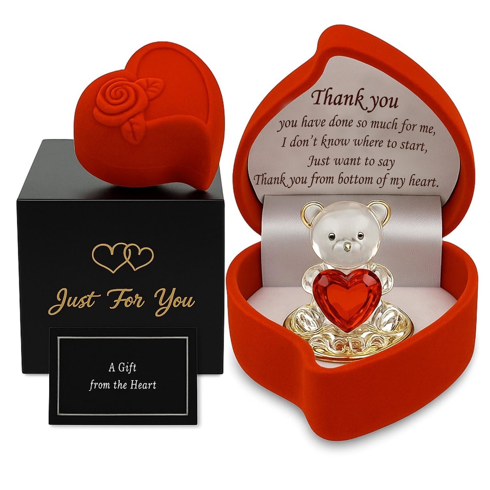 SAFRI Thank You Gift for Mum Grandmother Teacher Boyfriend Girlfriend Couple Best Friend Birthday Mothers day Christmas Teddy Bear Thanksgiving Present