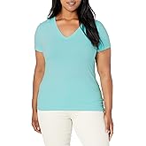 Nautica Women's Easy Comfort V-Neck Supersoft Stretch Cotton T-Shirt