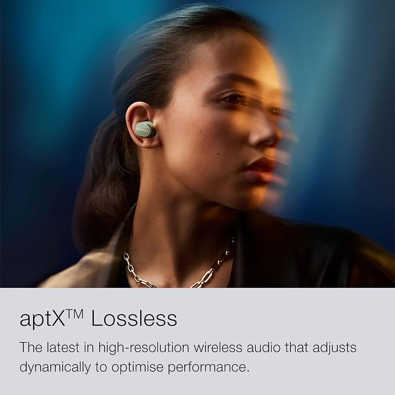 Bowers & wilkins pi8 fones de ouvido sem fio true sem fio com bluetooth, aptx, cancelamento ativo ruído (anc) e microfones integrados - dove white