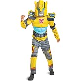 Disguise Kid's Transformers Bumblebee Muscle Costume - Child Bumblebee Cosplay Outfit - Boys &amp; Girls Transformers Costumes S