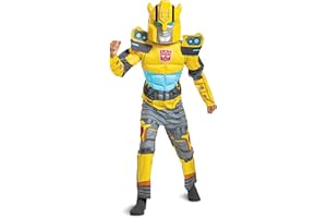 DISGUISE Optimus Prime Costume, Muscle Transformer Costumes for Boys, Padded Character Jumpsuit, Kids