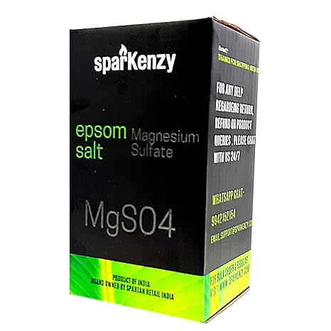 Sparkenzy Epsom Salt | Magnesium Sulphate for Plants | Bath | Pain Relief -1 Kg