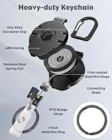 Uniclife Retractable Keychain Badge Reel Heavy Duty 80 cm Steel Wire 226 g view 5