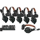 Hollyland Solidcom C1 Pro Wireless Intercom Headset System ENC Noise Cancellation Full Duplex 6-Person 1100ft Team Communication with PTT Mute Single Ear Headset for Church Drone TV Film Production