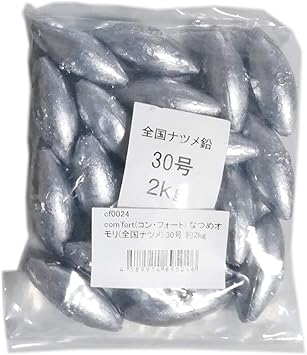 Amazon Wakyajig わきゃジグ なつめオモリ 全国ナツメ 30号 約110g 約2kg Wakyajig オモリ シンカー