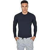 90 Degree By Reflex Men’s Dry Fit Soft Crew Neck Long Sleeve Shirt Fitted Top