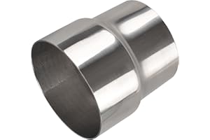 BATONECO OD 3.5 Inch to OD 4 Inch Exhaust Pipe to Component Pipe Adapter Reducer 3.5" OD to 4" OD Polished Stainless Steel 4" Overall Length