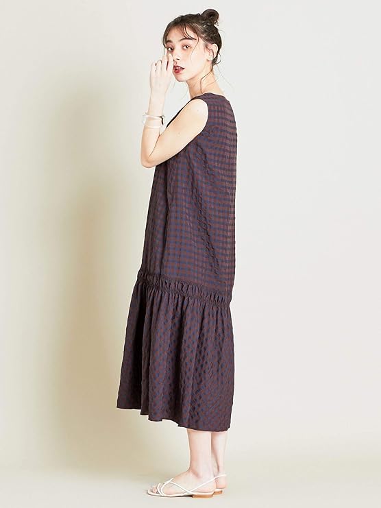 Amazon ビューティ ユース ユナイテッドアローズ By ギンガムチェックティアードノースリーブワンピース O 2730 Moca 27 S ワンピース チュニック 通販