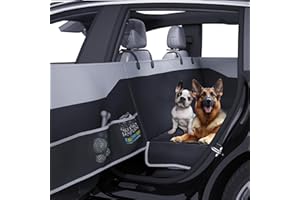 NOBLE DUCK Dog Car Seat Cover for Back Seat, Waterproof Scratch Proof Nonslip Car Seat Protector, Dog Back Seat Cover for Car, Truck and SUV-Medium Size