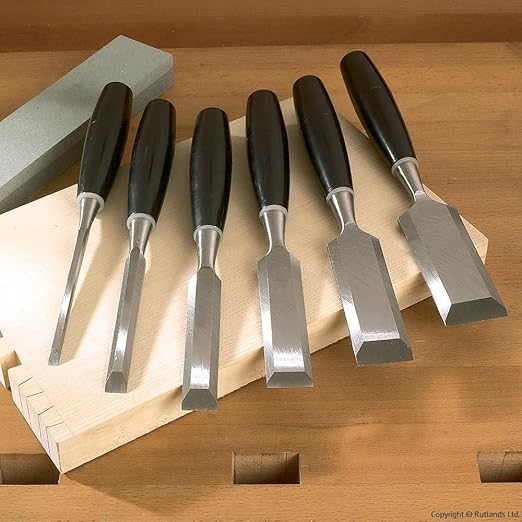 Wood Chisels with Sharpening Stone Set of 7 Amazon.co.uk DIY & Tools