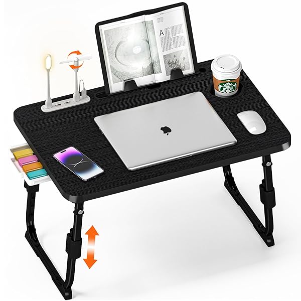 DECOSIS LAPTOP DESK FOR BED HEIGHT ADJUSTABLE, LAP...