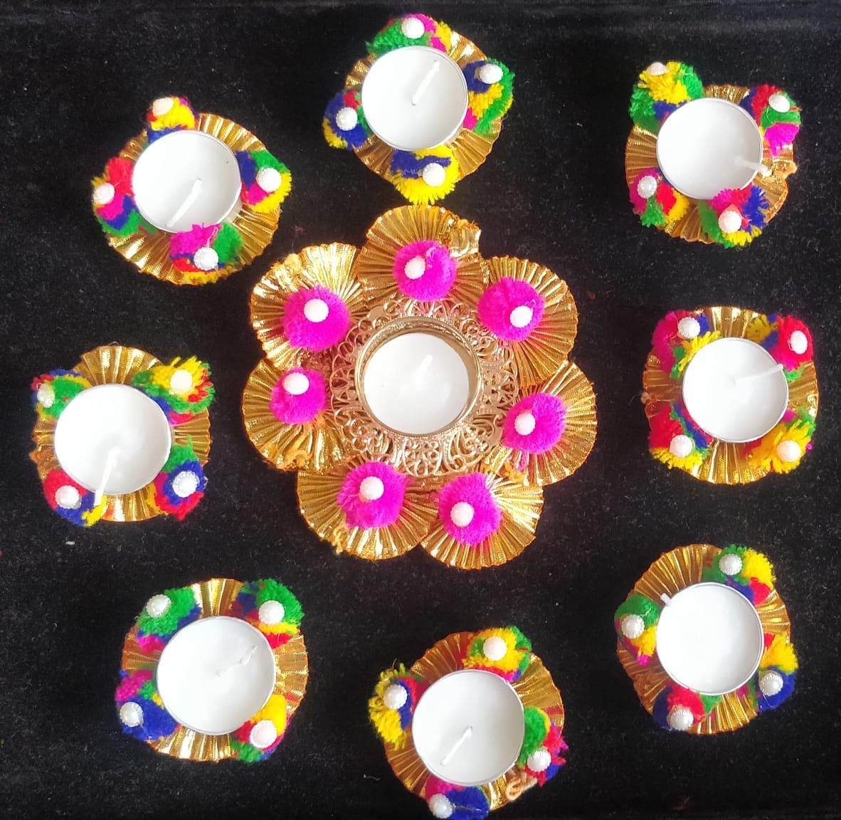 51 Unique Gift Ideas- Best Diwali Gifts- Exclusive Collection 43 Home Decorative Gotta Diya Set of 9