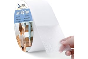 OLEITODH Transparent Anti Slip Tape, 3in x 60ft Clear Non Slip Traction Grip Tape, High Traction, Waterproof Non-Slip Tape Fits Tubs, Boats, Stairs Treads, Indoor Outdoor, Soft, Comfortable for Bare Feet