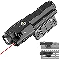 TOUGHSOUL Mlok Picatinny 2 in 1 Flashlight Laser Sight Combo, Max 1600 Lumen Rechargeable Red Blue IR Laser Flashlight for Ar Rifle (Red Laser)