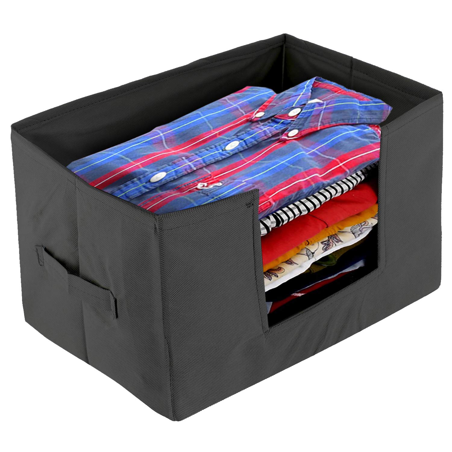 Kuber Industries NonWoven Fabric Foldable Cloth Storage Boxes Organizer for Wardrobe with