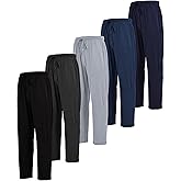 Andrew Scott Men's Cotton Lounge Pants | Multi Packs & Colors | Soft & Light Drawstring Yoga & Sleep PJ Bottoms