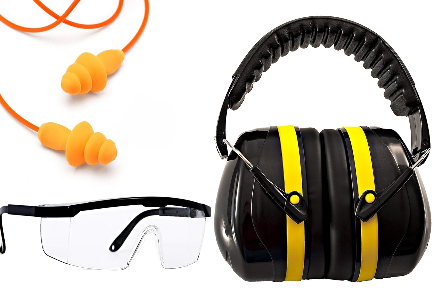 Mowing Safety Glasses and Target Shooting Paper Hearing Protection kit