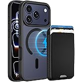 Ntwinro Magnetic for iPhone 17 Pro Case with Detachable Magnetic Wallet, Compatible with MagSafe, Credit Card Holder, RFID Blocking, Military Protective Slim Phone Cover, Black