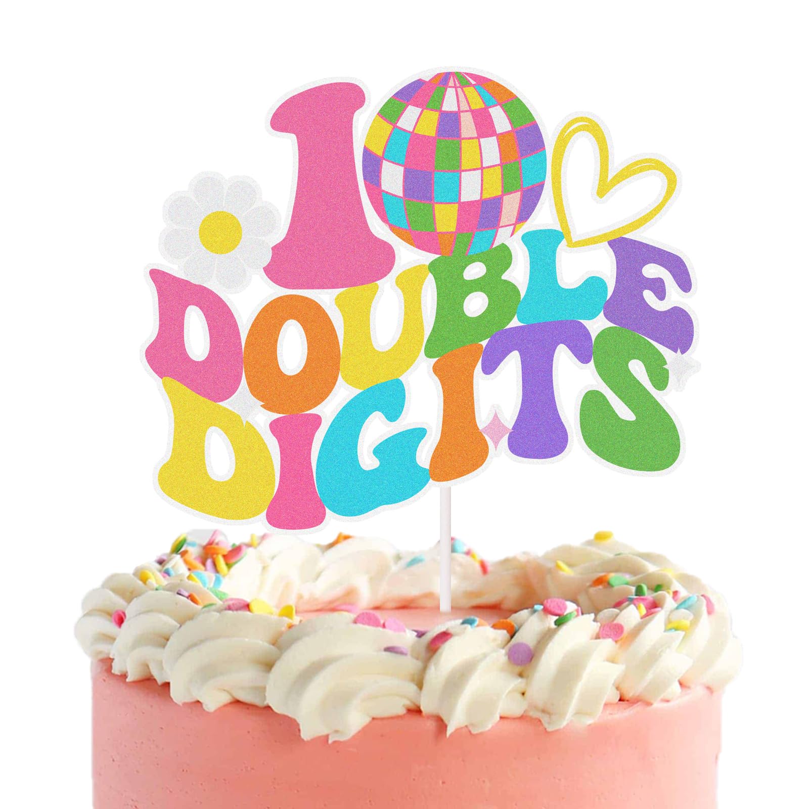 Photo 1 of Double Digits 10th Birthday Cake Topper - Girls Tenth Birthday Decor