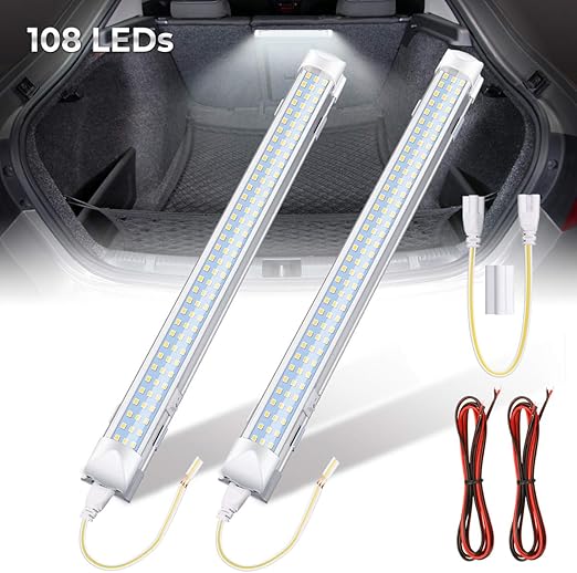 Solmore Led Interior Lights Bar 2x108 Led Car Strip Lamp Dc 12v 6w