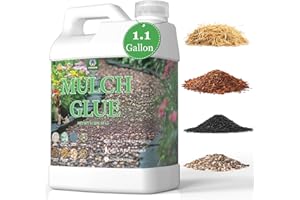 VIVRESINA Mulch Glue for Landscaping 1.1Gallon, Rock Glue Pea Gravel Stones Binder, Long-Lasting Strong Safe Bond Lock Rubber Mulch for Cypress, Lawn, Patio, Garden