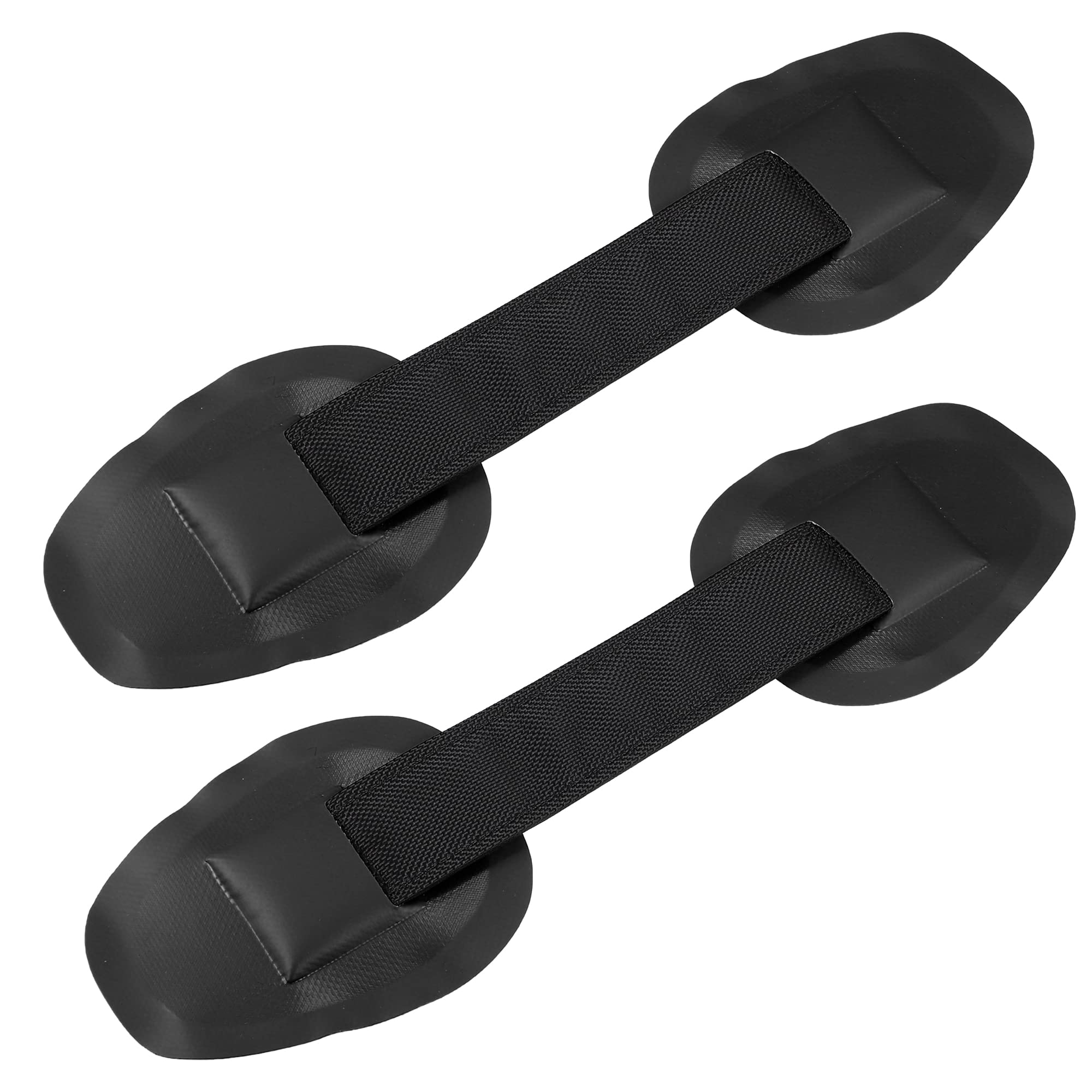 X AUTOHAUX 2pcs Universal PVC Strap Handle Patches Carry Grab Handle Black