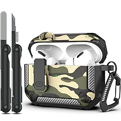 RFUNGUANGO for AirPods Pro Case Cover with Cleaner