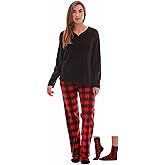 Just Love Womens Ultra-Soft Pajama Pant Set with Matching Socks