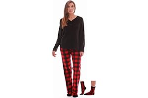 Just Love Womens Ultra-Soft Pajama Pant Set with Matching Socks
