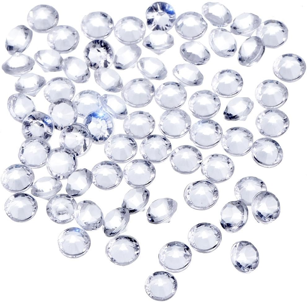 TOAOB 3000 Pieces 6 mm Clear Tiny Acrylic Table Scatter Crystals Diamonds Rhinestones for Table Decorations Wedding Decoration Bridal Shower Decoration