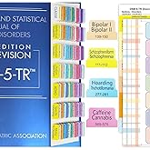 Upgraded Index Tabs for DSM-5-TR 2022, 94 Printed DSM-V-TR Tabs, 100 Tabs in Total, with Alignment Guide & Disorders Description Sheet for The Diagnostic and Statistical Manual of Mental Disorders