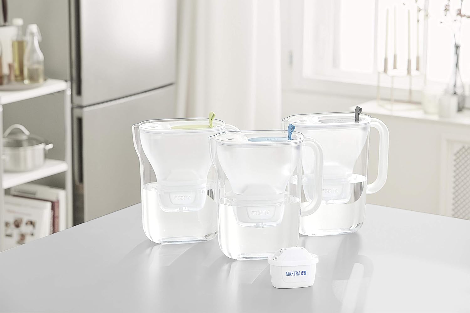 Amazon Com Brita Style Water Filter Jug Maxtra Soft Blue Kitchen Dining